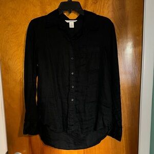 H&M Women's Black Button-Up Blouse